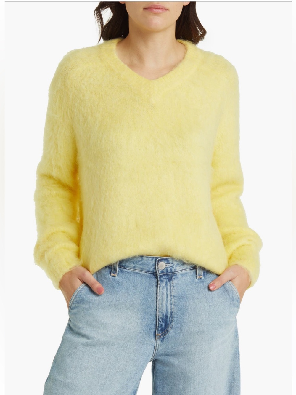 MADEWELL Brushed V-neck Sweater